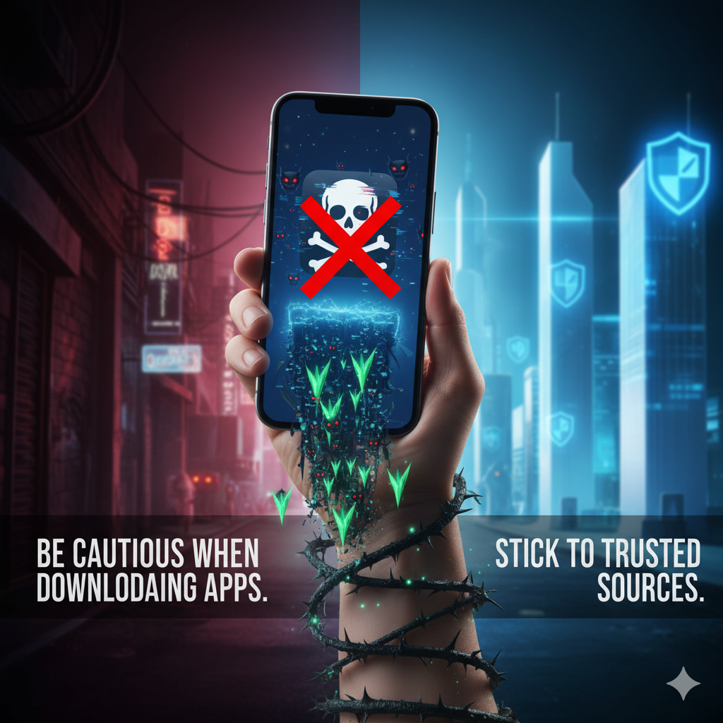 Caution downloading apps
